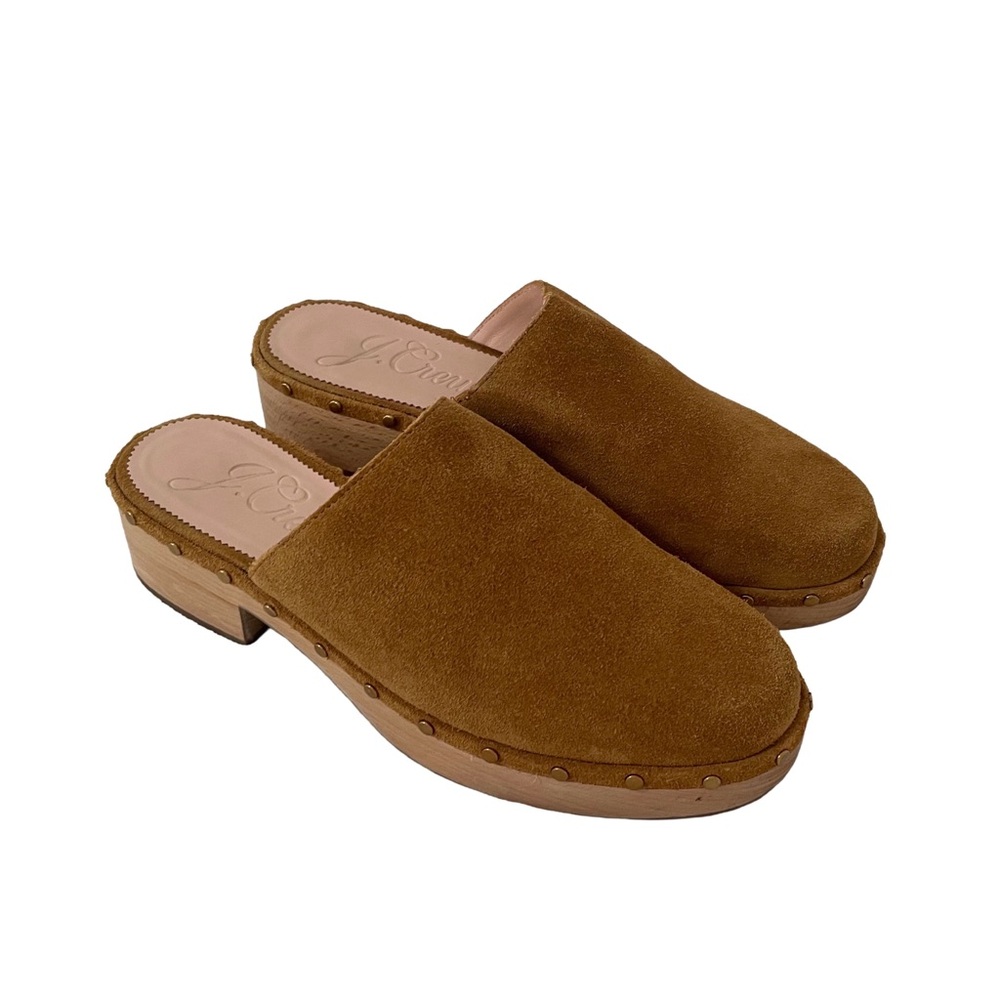 J. Crew Tan Suede Slip-On Clogs - Picture 3 of 7